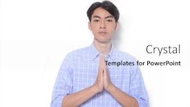  Presentation with long sleeve - Beautiful theme featuring young-man-in-wearing-long backdrop and a white colored foreground