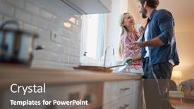  Presentation with helping man - Cool new PPT layouts with young-man-is-happy-helping backdrop and a gray colored foreground