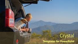  Presentation with nature - Slide deck with young-man-is-resting background and a tawny brown colored foreground