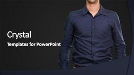  Presentation with black man - Theme consisting of young man isolated on black background and a dark gray colored foreground