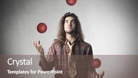  Presentation with juggling - Audience pleasing presentation design consisting of words for sale and coins over s wooden surface backdrop and a light gray colored foreground