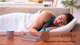  Presentation with time management - Audience pleasing theme consisting of young-man-lying backdrop and a red colored foreground