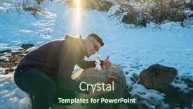  Presentation with snowman - PPT layouts featuring young-man-making-a-snowman background and a tawny brown colored foreground