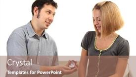  Presentation with marriage - PPT layouts with young-man-making-offer background and a coral colored foreground