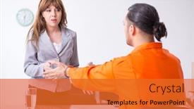  Presentation with advocate - Amazing PPT layouts having young-man-meeting-with-advocate backdrop and a gold colored foreground