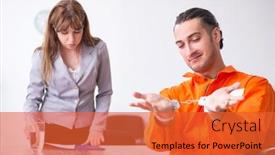  Presentation with advocate - Audience pleasing PPT theme consisting of young-man-meeting-with-advocate backdrop and a red colored foreground