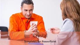  Presentation with advocate - Colorful presentation enhanced with young-man-meeting-with-advocate backdrop and a coral colored foreground