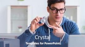  Presentation with bitcoins - Slides enhanced with young man mining bitcoins at home background and a ocean colored foreground