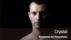  Presentation with black-man - PPT theme featuring young man model background and a wine colored foreground