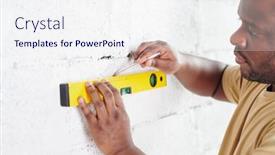  Presentation with african ethnicity - Cool new theme with young-man-of-african-ethnicity backdrop and a sky blue colored foreground