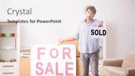  Presentation with home - Beautiful theme featuring young-man-offering-home backdrop and a white colored foreground