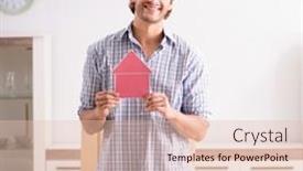  Presentation with church sale - Slide deck featuring young-man-offering-home background and a  colored foreground