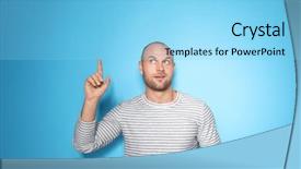  Presentation with color - Amazing presentation having young man on color background backdrop and a light blue colored foreground