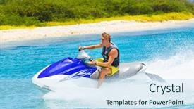  Presentation with jet - PPT theme enhanced with japanese stylish black white fan is isolated on a white background background and a light gray colored foreground