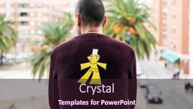  Presentation with feast - Colorful PPT theme enhanced with young-man-outdoors backdrop and a wine colored foreground