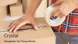  Presentation with young athletes box jumping - Amazing slide set having young man packing box indoors backdrop and a lemonade colored foreground