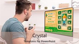  Presentation with computer games - Amazing presentation design having jeux en ligne - young man playing computer games backdrop and a lemonade colored foreground