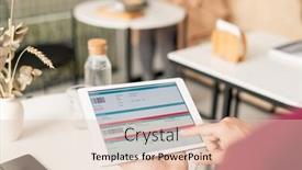  Presentation with scrolling - Audience pleasing presentation theme consisting of young man pointing at display of digital tablet while scrolling through electronic document over desk backdrop and a lemonade colored foreground