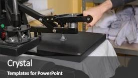  Presentation with workshop - Beautiful slide set featuring young man printing on t backdrop and a dark gray colored foreground