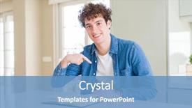  Presentation with kids reading book - Audience pleasing PPT theme consisting of young man reading a book backdrop and a  colored foreground