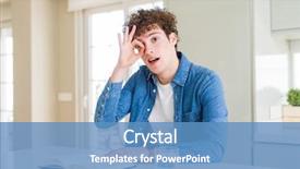  Presentation with reading - Beautiful PPT theme featuring young man reading a book backdrop and a  colored foreground