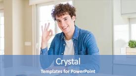  Presentation with reading - Slide set enhanced with young man reading a book background and a teal colored foreground