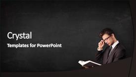  Presentation with kids reading book - Audience pleasing presentation theme consisting of young man reading a book backdrop and a dark gray colored foreground