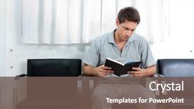  Presentation with multiracial team of young doctors stacking hands - Colorful PPT theme enhanced with doctor's waiting room backdrop and a tawny brown colored foreground