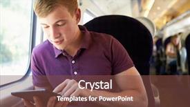  Presentation with journey - Audience pleasing presentation consisting of young man reading e book backdrop and a tawny brown colored foreground