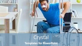  Presentation with surgery - Slides featuring young-man-recovering-after-surgery background and a teal colored foreground