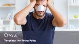  Presentation with surgery - Slides consisting of young-man-recovering-healing background and a navy blue colored foreground