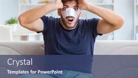  Presentation with plastic surgery - Presentation theme having young-man-recovering-healing background and a ocean colored foreground