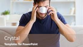  Presentation with plastic surgery - Slides having young-man-recovering-healing background and a coral colored foreground