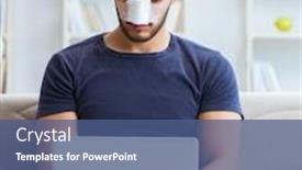  Presentation with free spiritual healing - Slide deck consisting of young-man-recovering-healing background and a ocean colored foreground