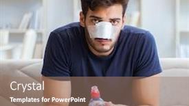  Presentation with plastic surgery - Cool new slide deck with young-man-recovering-healing backdrop and a coral colored foreground