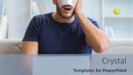  Presentation with plastic surgery - Slide deck consisting of young-man-recovering-healing background and a light blue colored foreground