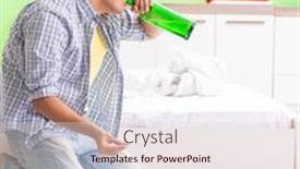  Presentation with sad - Presentation theme having young-man-sad-in-unhappy background and a lemonade colored foreground