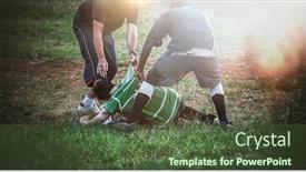  Presentation with members - Colorful slide set enhanced with young-man-savagely-beaten backdrop and a tawny brown colored foreground