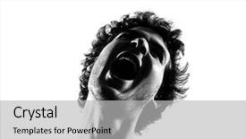  Presentation with silhouette of man worship - Presentation theme featuring close up handle door car and silver color lock background and a light gray colored foreground