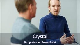  Presentation with intern sharing experence - Beautiful slides featuring young man sharing his trouble backdrop and a navy blue colored foreground