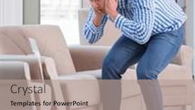  Presentation with furniture - PPT layouts with young-man-shopping-in-furniture background and a coral colored foreground