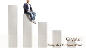  Presentation with 3d man sitting question mark - Amazing theme having young-man-sitting backdrop and a cream colored foreground