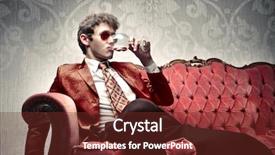  Presentation with wine - Presentation theme having young man sitting background and a tawny brown colored foreground