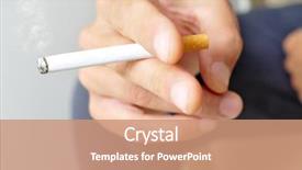  Presentation with cigarette - Amazing presentation having young man smoking a cigarette backdrop and a coral colored foreground