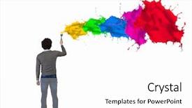  Presentation with facial pain medical man - PPT theme consisting of cosmetics on black background close background and a tawny brown colored foreground