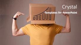  Presentation with diagram - Presentation theme with young-man-standing-and-gesturing background and a violet colored foreground