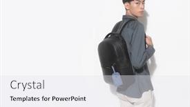  Presentation with school law case - Amazing presentation theme having young-man-student-in-casual backdrop and a white colored foreground