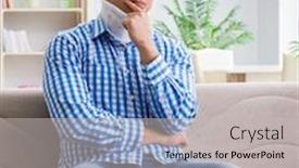  Presentation with cervical spine - Audience pleasing presentation design consisting of young-man-suffering-a-neck backdrop and a light gray colored foreground