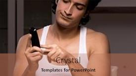  Presentation with night - PPT layouts enhanced with young-man-suffering-at-home background and a coral colored foreground