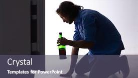  Presentation with alcoholism - Presentation theme with young-man-suffering-from-alcoholism background and a dark gray colored foreground